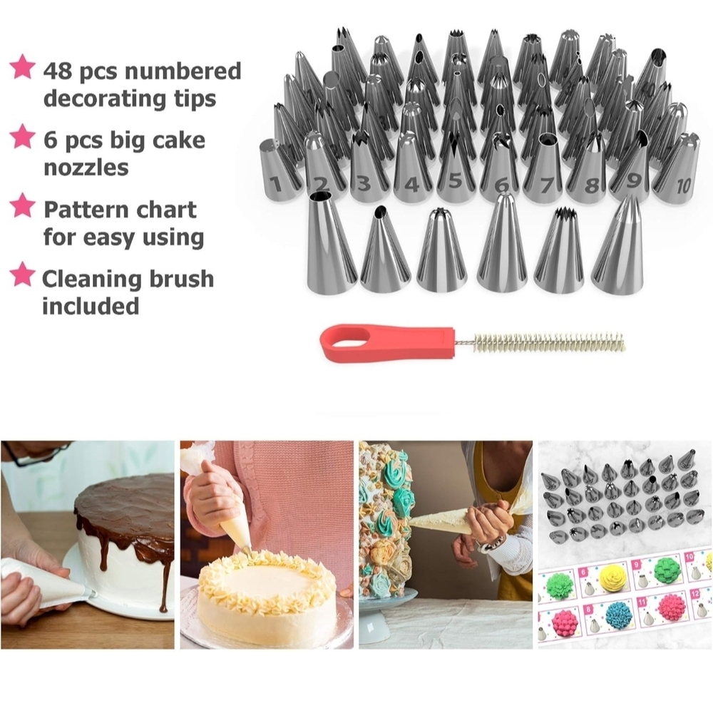Cake Decorating Set with Turntable and Tips - Picture 4 of 10